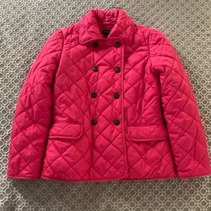 Girl’s Pink Quilted Ralph Lauren Barn Jacket Size 12/14-Large EUC